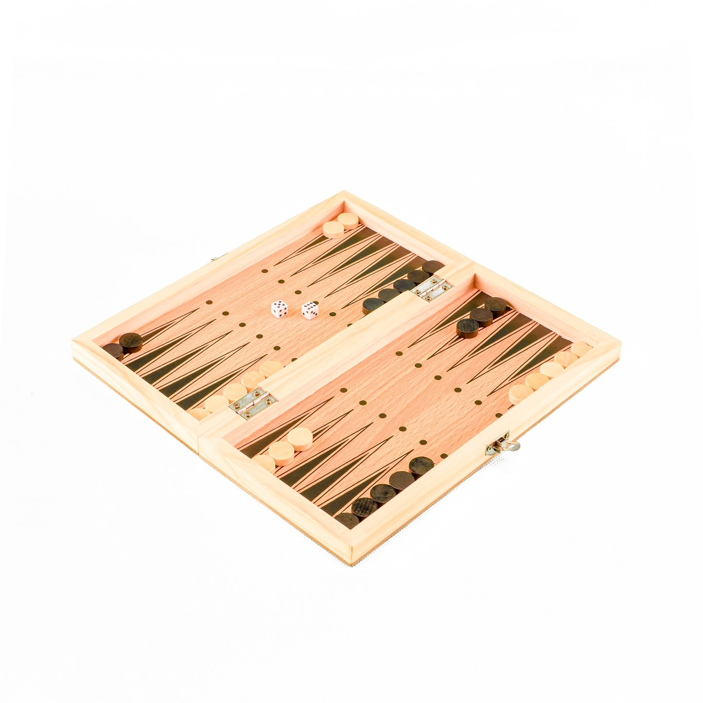 Tablero de Ajedrez 3 en 1, Damas y Backgammon