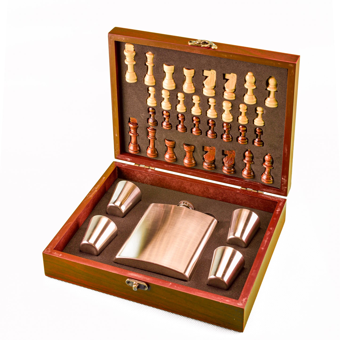 Juego de Ajedrez con Set Petaca y Vasos