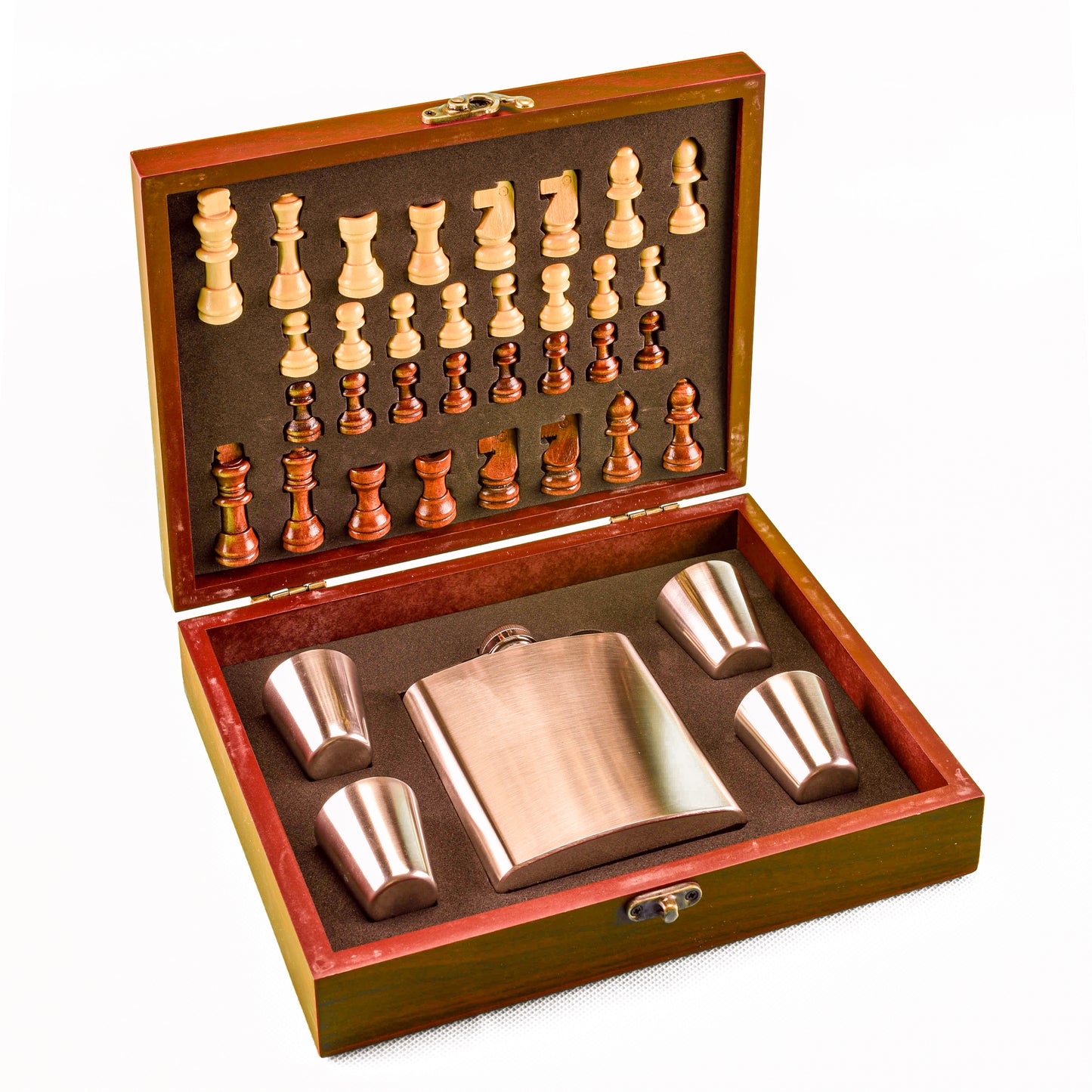 Juego de Ajedrez con Set Petaca y Vasos