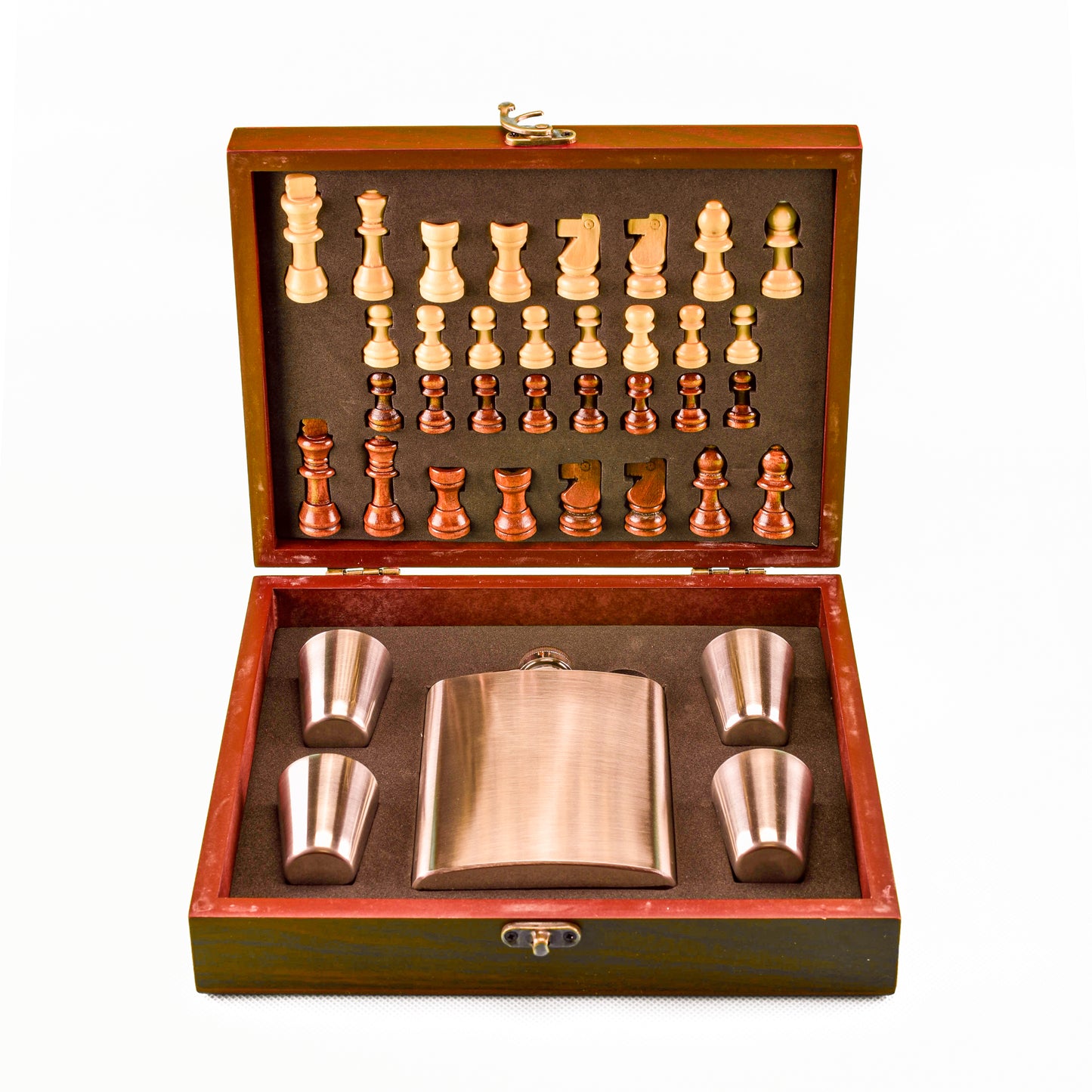 Juego de Ajedrez con Set Petaca y Vasos