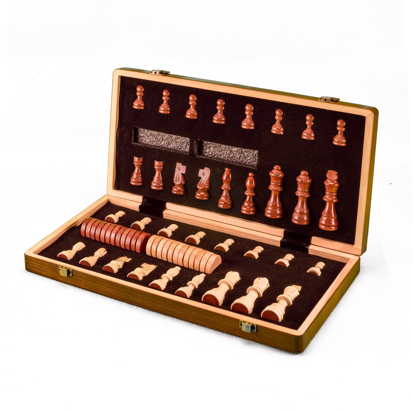 Set de Ajedrez y Damas Magnetico Tradicional Plegable